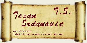 Tešan Srdanović vizit kartica